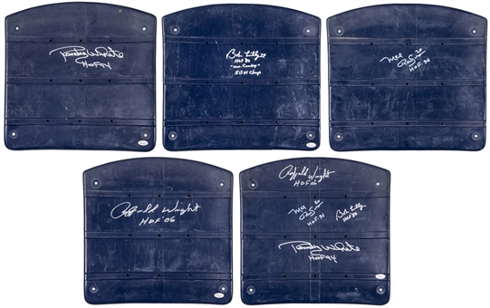 Lot of (5) Autographed Texas Stadium Seat Backs (4 Single-Signed and 1 Multi-Signed) (JSA)